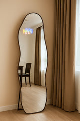black wavy mirror