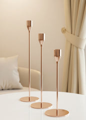 3 pcs- Metal Candle Holders