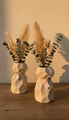 2 pcs-Geo Pebble Vases