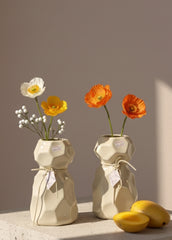 2 pcs-Geo Pebble Vases