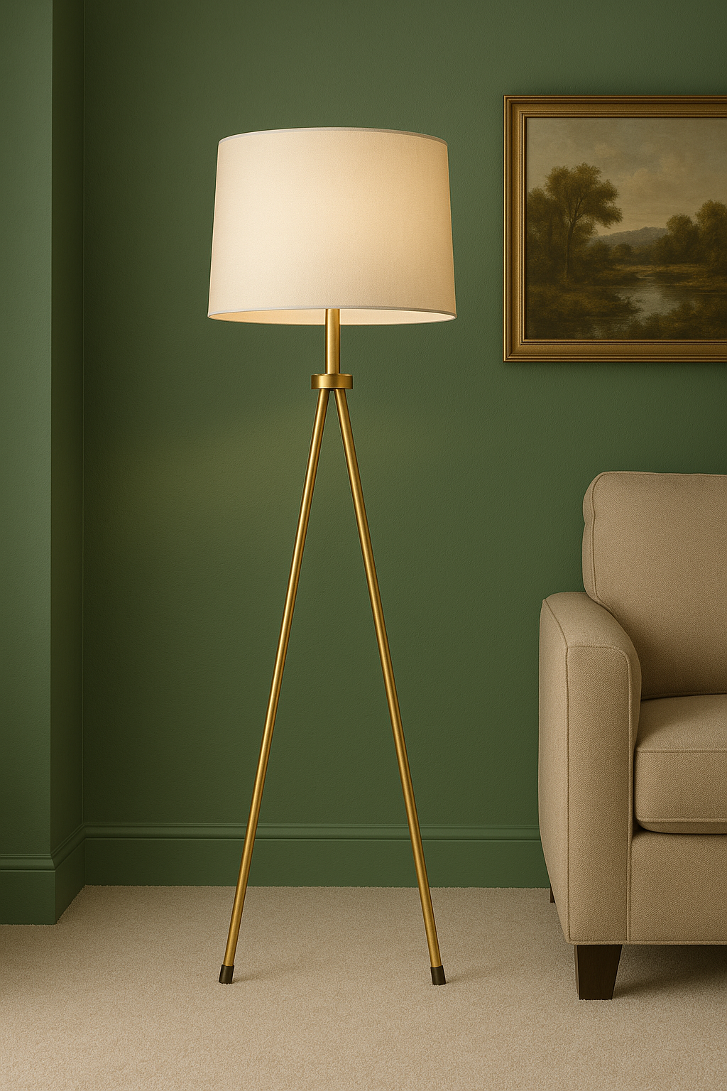 Metal Tripod Floor Lamp